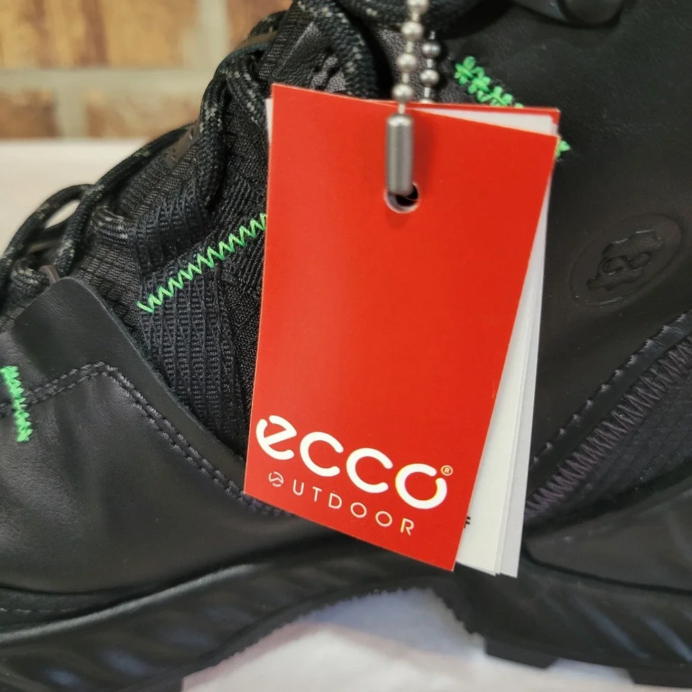 Ecco Exohike M Mid GTX Black Leather Gore-Tex Hiking Boots Mens 12-12.5 840734